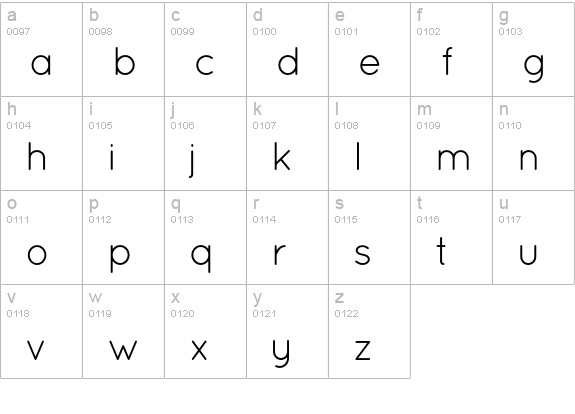 Quicksand Book Regular lowercase a-z preview