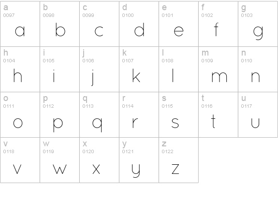 Quicksand Light Regular lowercase a-z preview