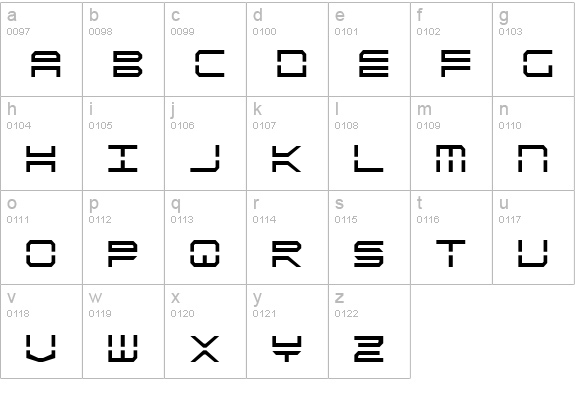 QuickStrike Condensed lowercase a-z preview