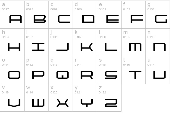 QuickTech lowercase a-z preview