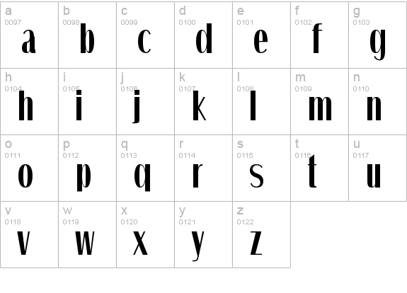 Quiet Streets
 lowercase a-z preview