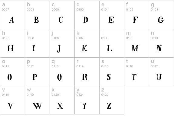 Quincy Bold lowercase a-z preview