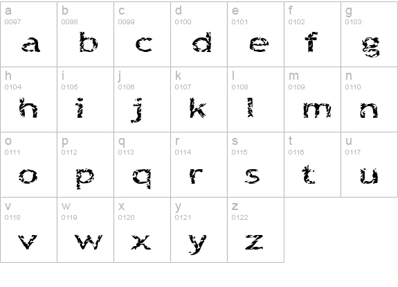 Quinquefoliolate lowercase a-z preview