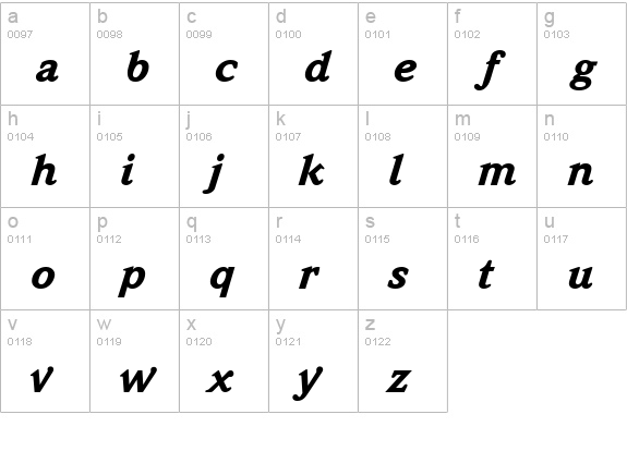 Quintessence Black SSi Black Italic lowercase a-z preview