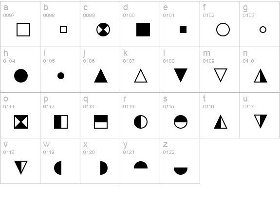 QuirksICG lowercase a-z preview