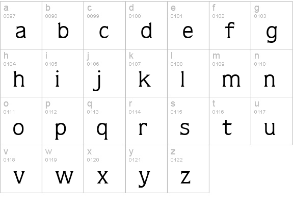 Quorum Regular lowercase a-z preview