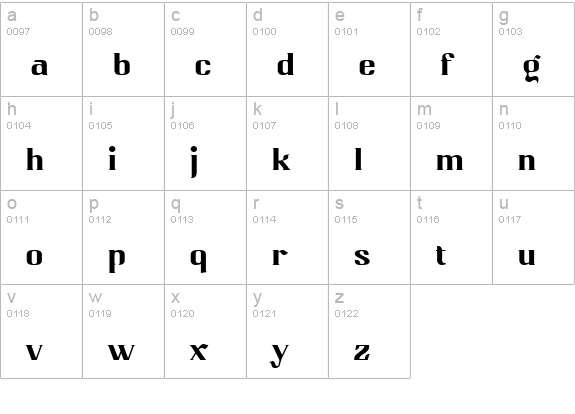 Qwatick Bold lowercase a-z preview