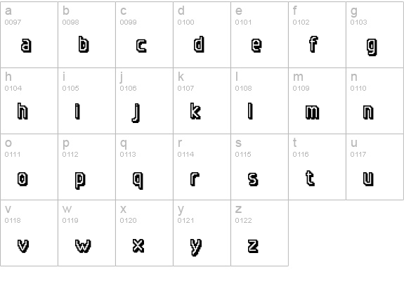 Qwerty-One lowercase a-z preview