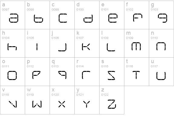 R-2014 lowercase a-z preview