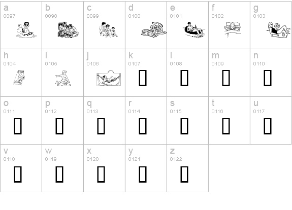 R and R lowercase a-z preview
