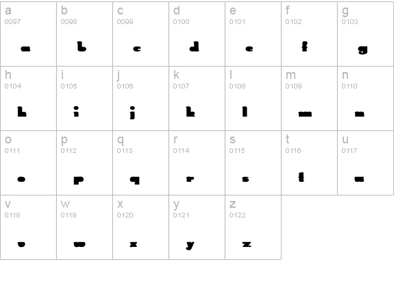 Rabbit Bold lowercase a-z preview