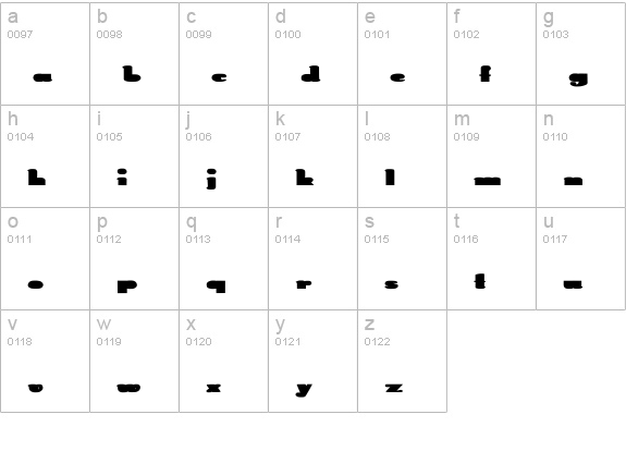 Rabbit Wd Bold lowercase a-z preview