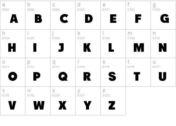 RACE1 Brannt NCV lowercase a-z preview