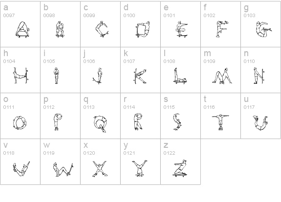 Rad Std lowercase a-z preview