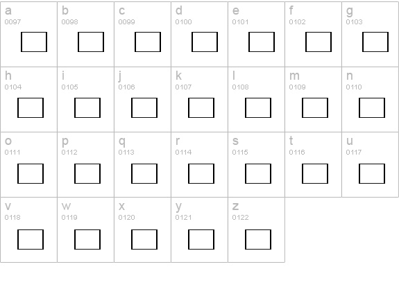 Radbats lowercase a-z preview