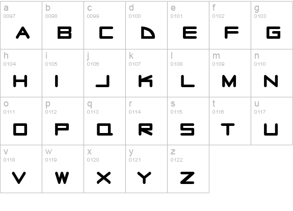 Radio Stars lowercase a-z preview