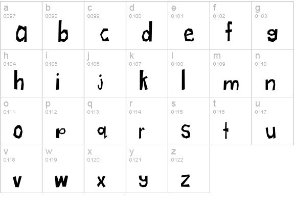 Radioactive lowercase a-z preview