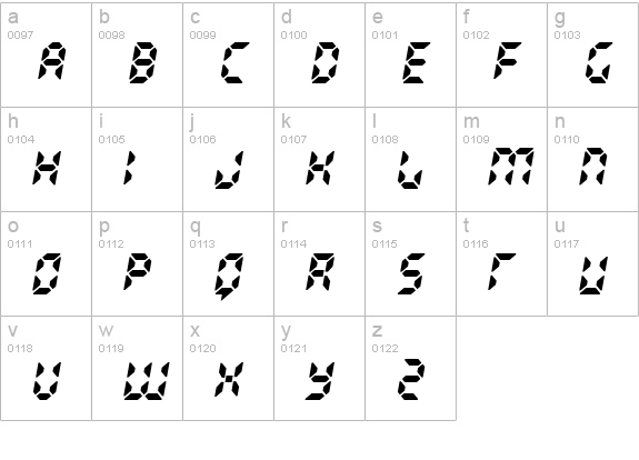 Radioland lowercase a-z preview