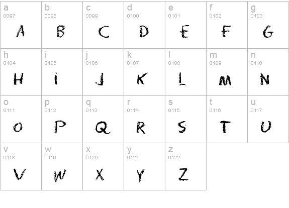 Radium Day-After J lowercase a-z preview