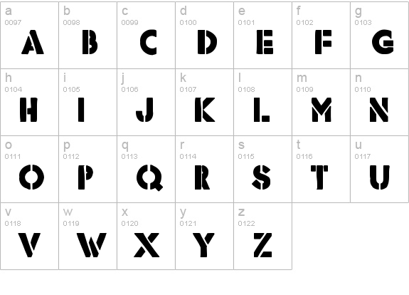 Rafika lowercase a-z preview