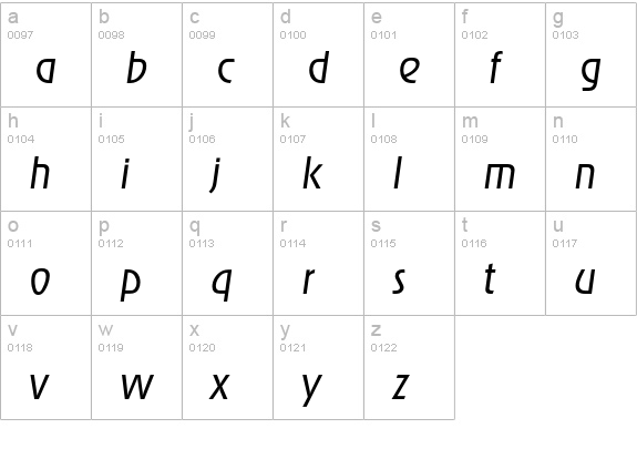Ragtime-LightIta lowercase a-z preview