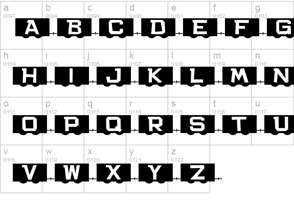 Rail Cars JL lowercase a-z preview