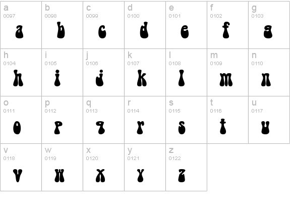 RaindropSSK Bold lowercase a-z preview