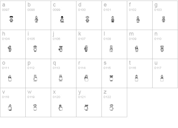 Rainie's Kids lowercase a-z preview