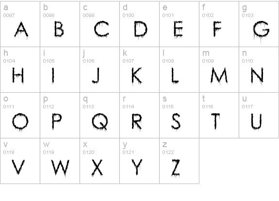 Rainy Day Vandal Demo lowercase a-z preview