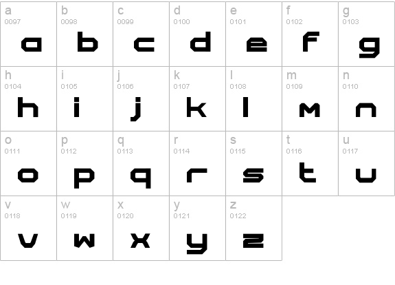 Rally-Regular lowercase a-z preview
