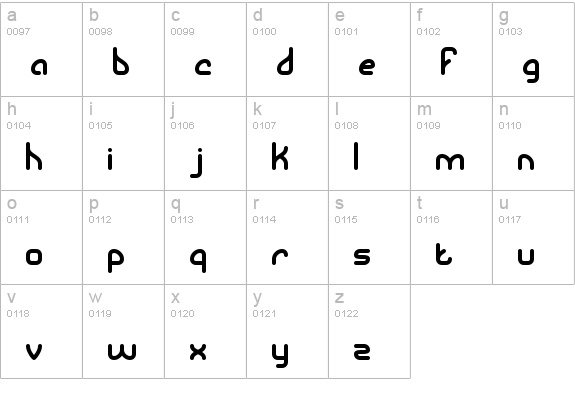 Rambling BRK lowercase a-z preview