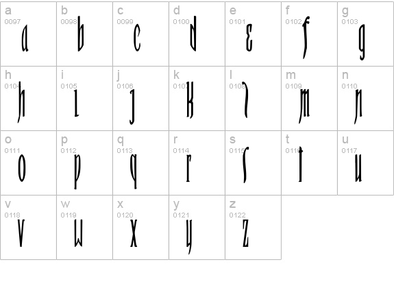 Rammstein lowercase a-z preview