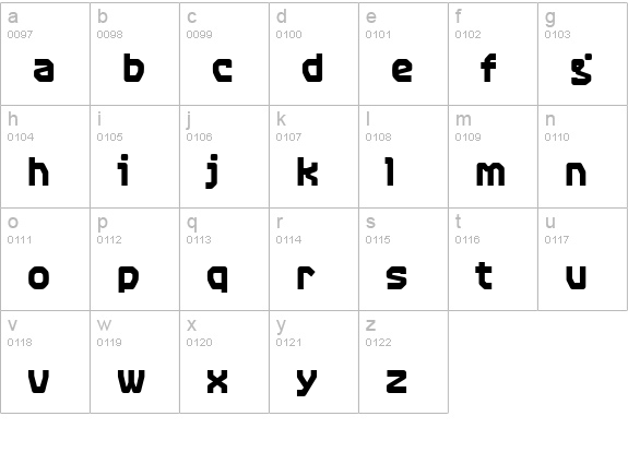RangeBlack lowercase a-z preview