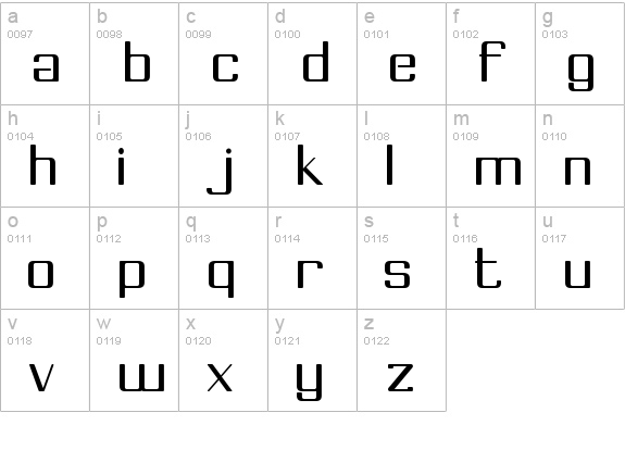 Ranger Regular lowercase a-z preview