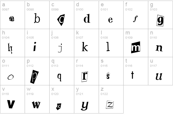 Ransom Normal lowercase a-z preview