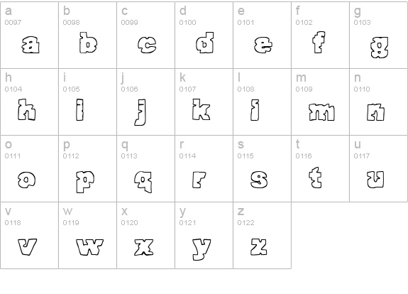 Raptor Attack lowercase a-z preview
