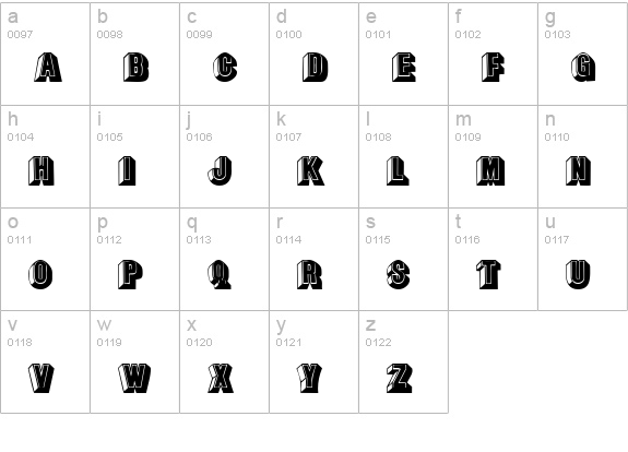 RascaSCapsSSK lowercase a-z preview