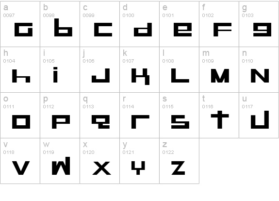 Rase GPL lowercase a-z preview