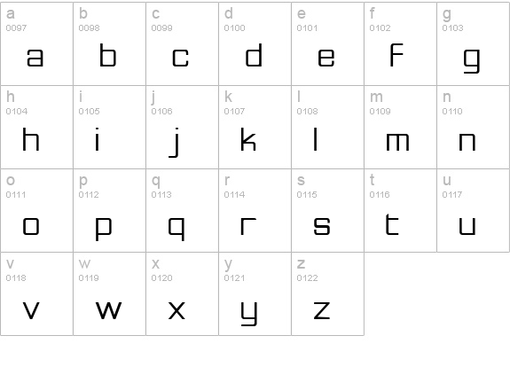 Rational Integer lowercase a-z preview