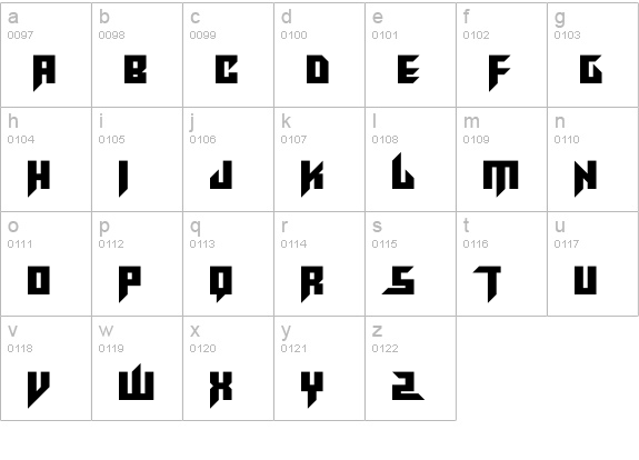 Rave King lowercase a-z preview