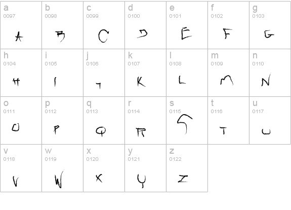 raw lowercase a-z preview