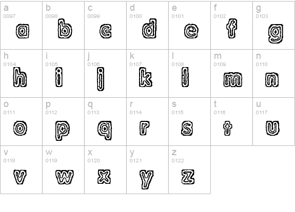 Raydiate BRK lowercase a-z preview