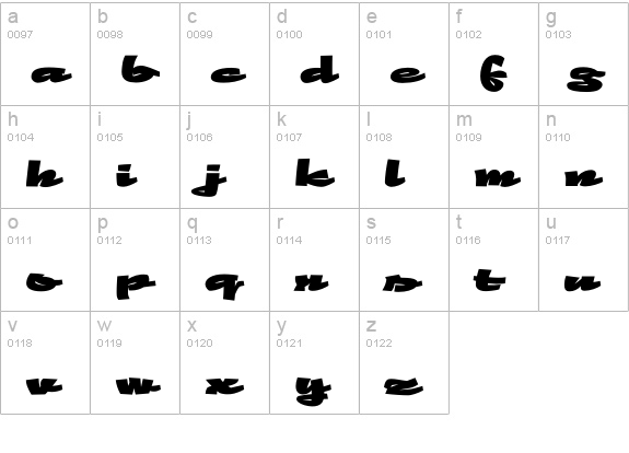 Razom Script Black lowercase a-z preview