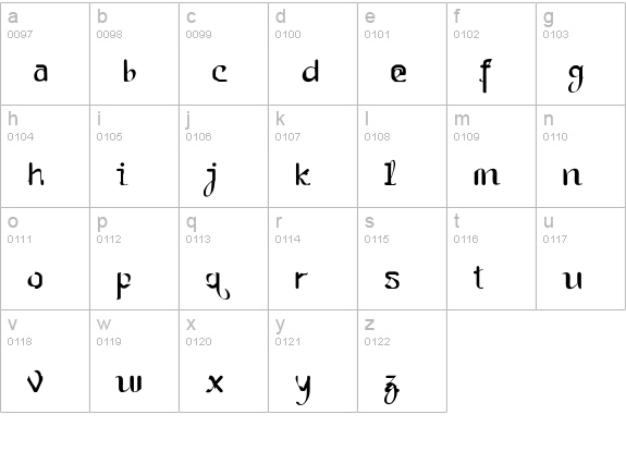 Razzia lowercase a-z preview
