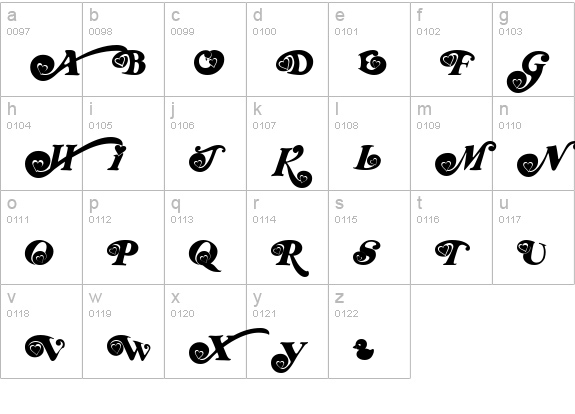 RDHoney lowercase a-z preview