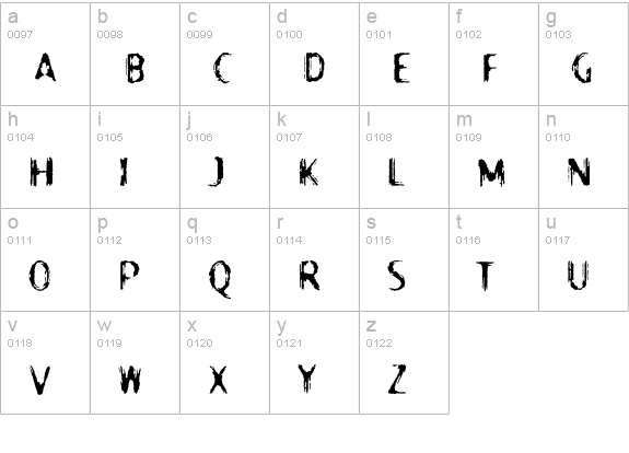 ReactorFB-Derelict lowercase a-z preview