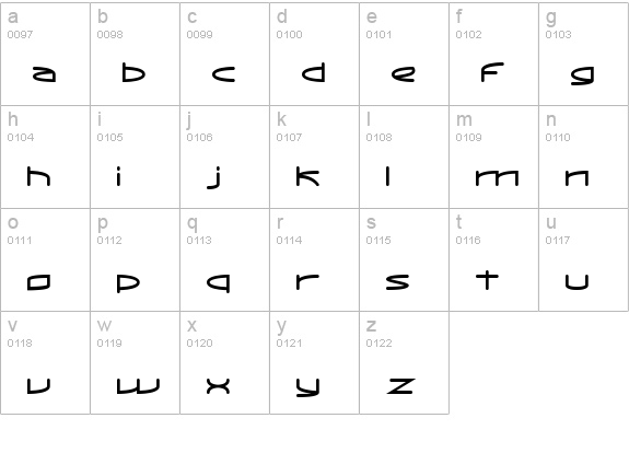 ReadOut lowercase a-z preview