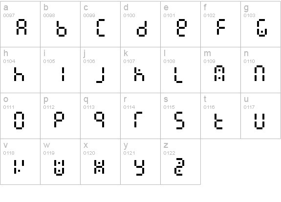 Readout-OneFront lowercase a-z preview