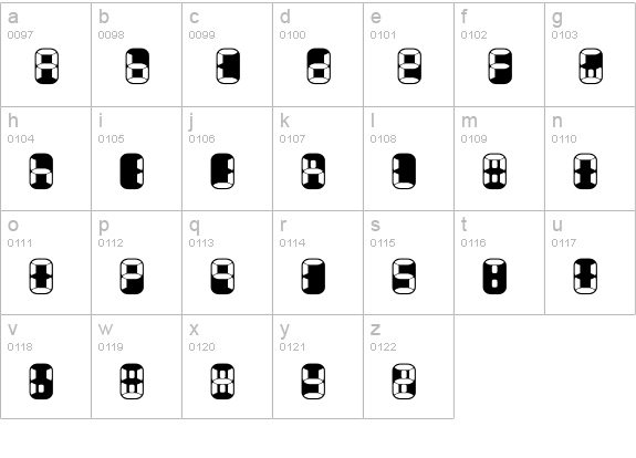 Readout-TwoBack lowercase a-z preview