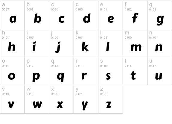 Real Cartoon lowercase a-z preview